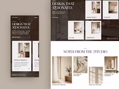 Sōl Haus — Premium Interior Design Studio Website
