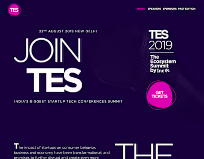TES - The Ecosystem Summit Website