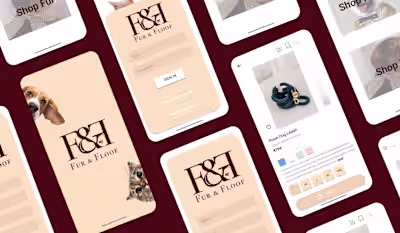 Luxury Pet Fashion- Brand Identity & App Interface: Fur & Floof