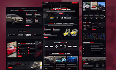 Automotive Detailing Website UX/UI Design