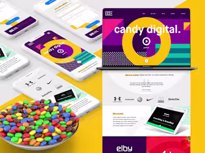 Vibrant Website UI Design for Candy Digital