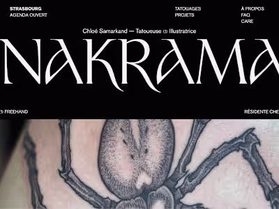 Dnakramas's Portfolio Website — Tattoo Artist & Illustrator