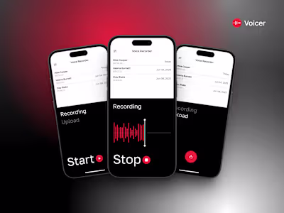 Voicer Mobile App UI Design