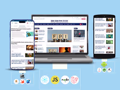 News Agency Website/ iOS, Android App