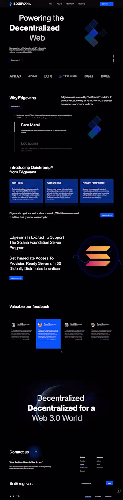 Edgevana Website Redesign