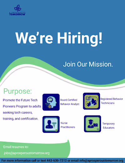 Designed a bold recruitment flyer