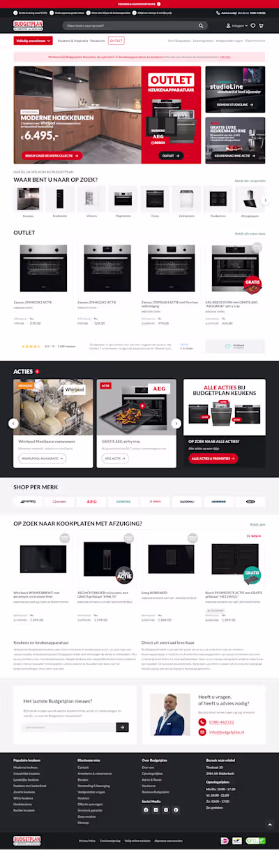 End-to-end management of leading kitchen and appliances webshop.