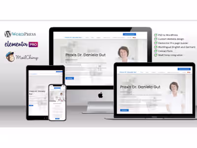 PSD to WordPress Elementor website