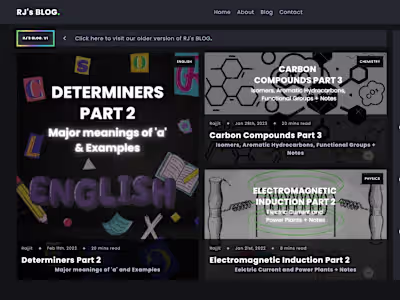RJ’s BLOG. : Homepage - A blogging site for programming, coding…