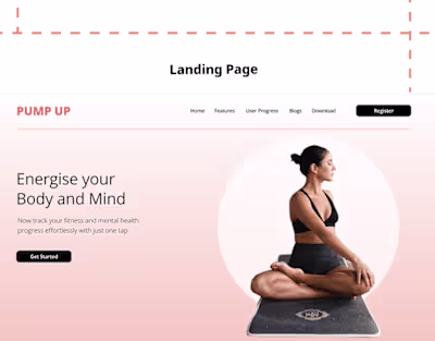 Website Design - Pump Up App on Behance