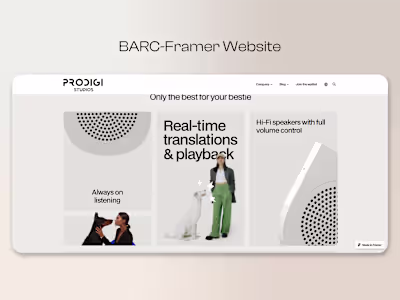Barc - No Code Framer Website Development