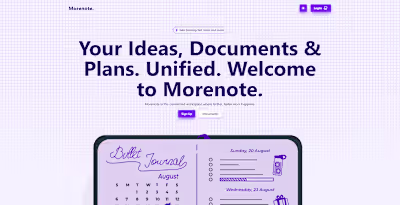 Morenote: An extensive note book for Devs