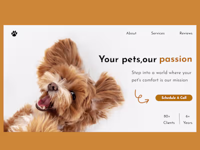 Responsive Web Design for Pet service Website