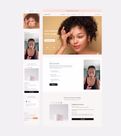 Beauty Pie – Product Landing Page Design