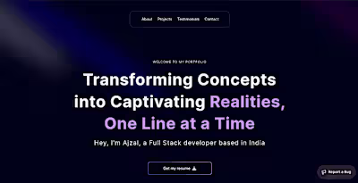 Developer Portfolio Website