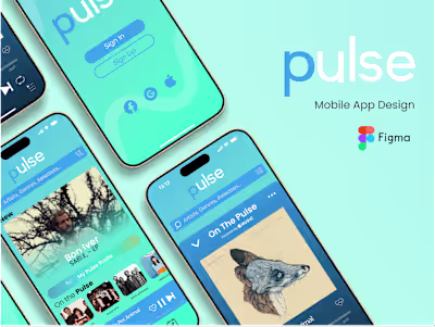 Responsive Mobile App Pulse Music Discovery | Figma