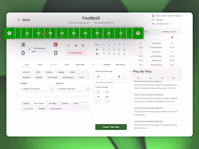 UI/UX Design for StatKeeper Management Tablet App