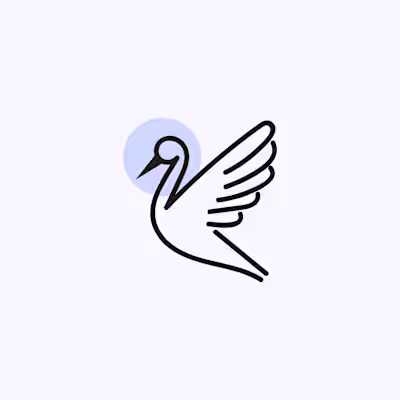 Minimalist Swan Logo Design