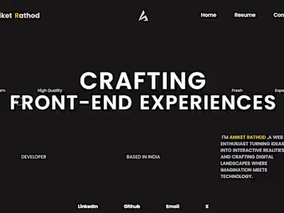 Aniket Rathod Portfolio