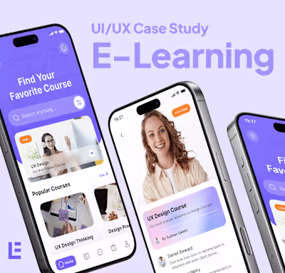 LearnEase – E-Learning App | UI UX Case Study