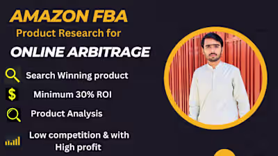 I will do product research for amazon online arbitrage fba