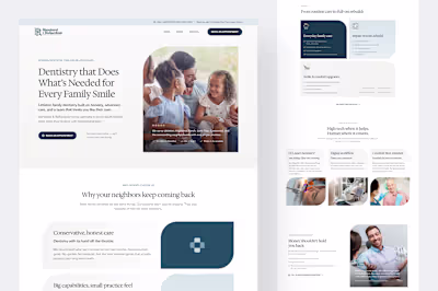 This dentistry website design we