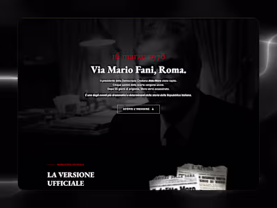 Editorial Landing Page for Historical Counter-Investigation