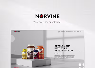 Norvine supplement project on Behance