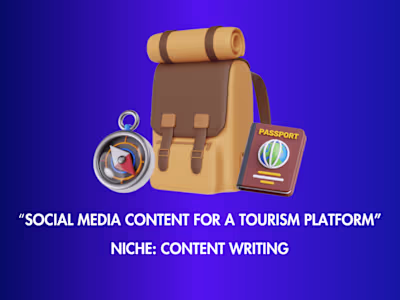  “Social Media Content for a Tourism Platform” 