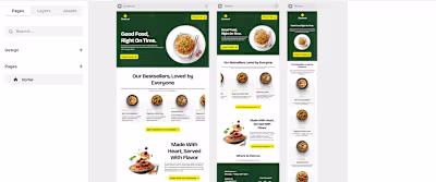 Just wrapped up a framer landing page for a client's food bu...
