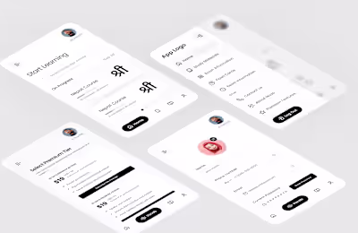 Modern Elegant Language Learning App: UI/UX Mockup