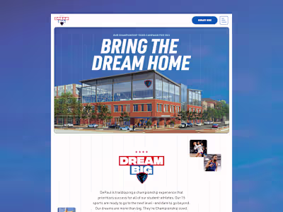 Depaul Dream Big Athletics Campaign