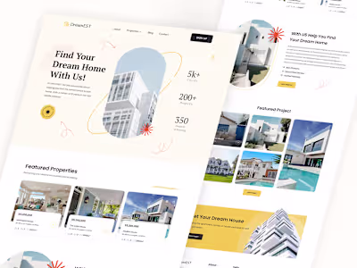 Real Estate Web Landing page Design 
