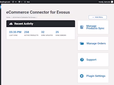 Ecommerce Dashboard with PoS integration via API
