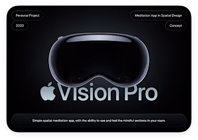 Meditation App In Spatial Design