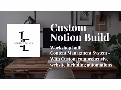 Custom notion build with automations for booking 