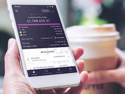 App & Landing Page Design for Wealth Management Company