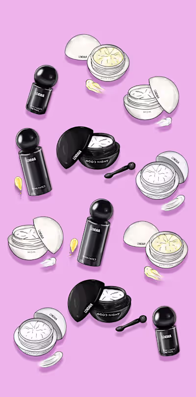 Product Illustrations for Skincare Brand