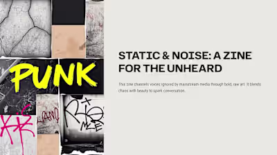 Static & Noise punk style pitchdeck