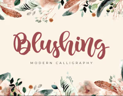 Blushing Font Design