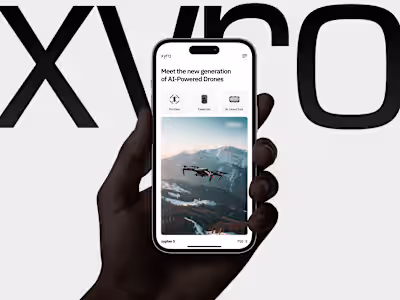 XYRO AI-Powered Drones — E-commerce UX/UI Design 