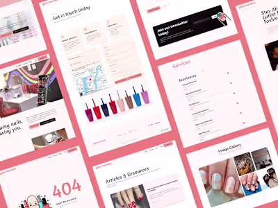 Glitter | Nail Salon Framer Website Template