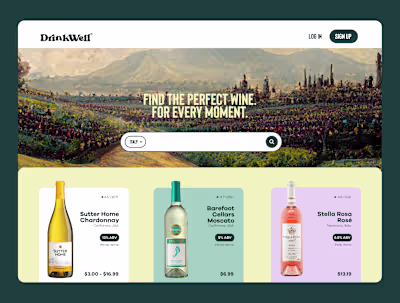 DrinkWell Wine Importers — Logo and Brand Identity Design