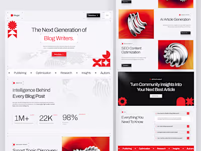 Blogai Framer Landing Page