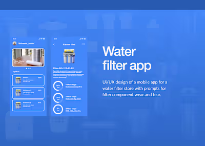 Water filter app design :: Behance