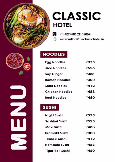 Professional Restaurant Menu Design