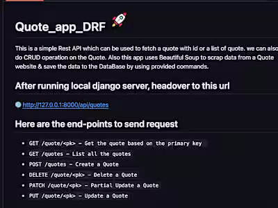 Quotes Scrapper & Management API