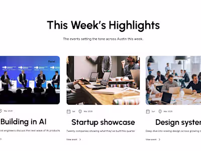 Austin Builders Week – Tech Conference Landing Page