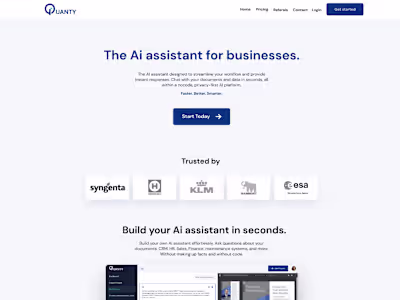 Website design Ai quanty