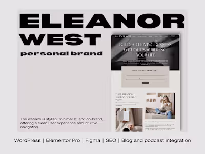 Bold Personal Brand w/ Elementor PRO and WordPress 